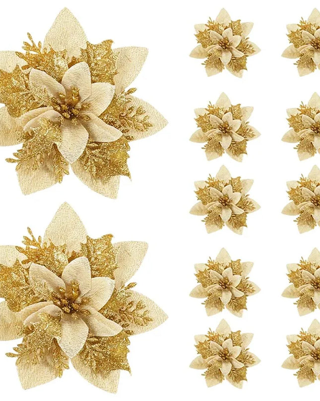 Flores de noche buena para tu árbol / Poinsettia flowers for your tree