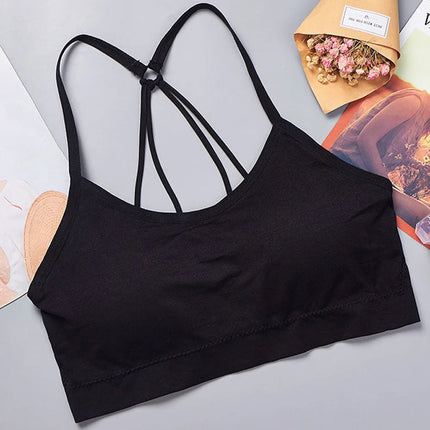 Top Deportivo Sin Aros Correa Letras / Wireless Sports Bra Letter Strap