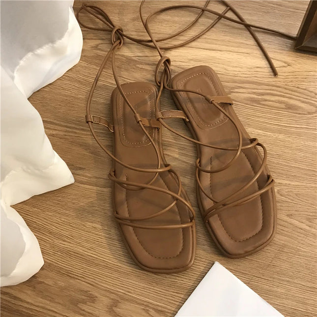 Flat Roman Sandals - Strap Adjustment and Sophisticated Style