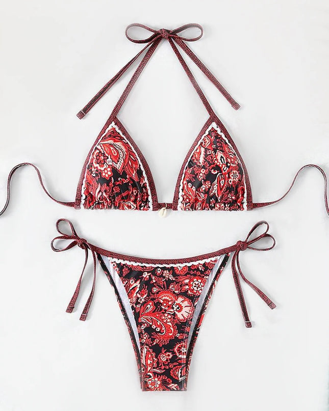 Adjustable Triangle Bikini – Floral Design