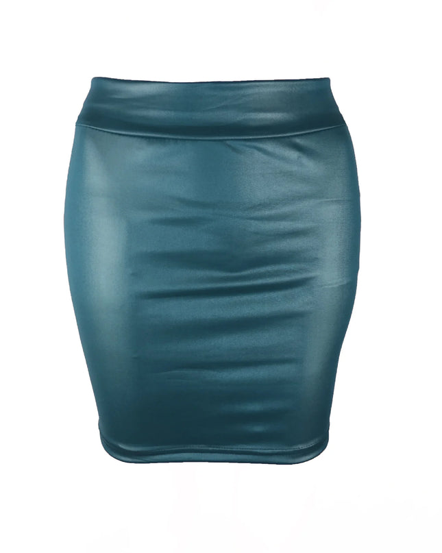 Mini Skirt - Elastane with Shiny Finish