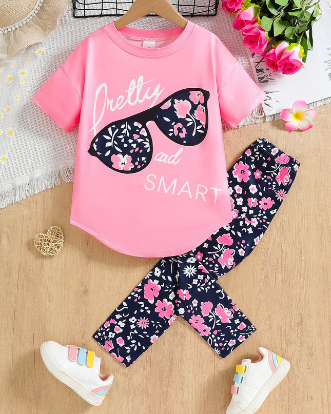 Conjunto Niña Algodón Manga Corta / Girl Set Cotton Short Sleeve