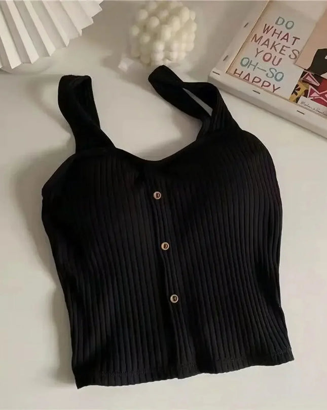 Top corto Y2K con tirantes - Y2K Crop Top with Straps