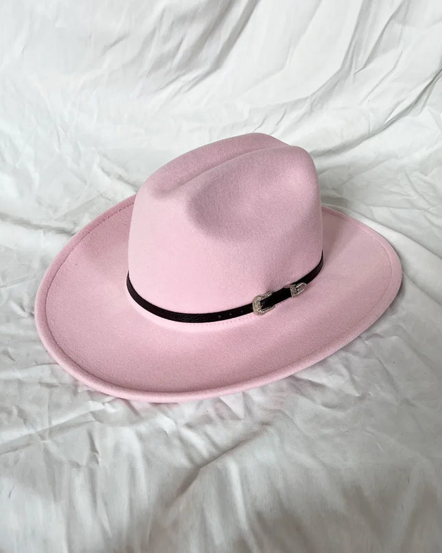 Vintage Cowboy Hat – Wide Brim, Synthetic Leather, Unisex