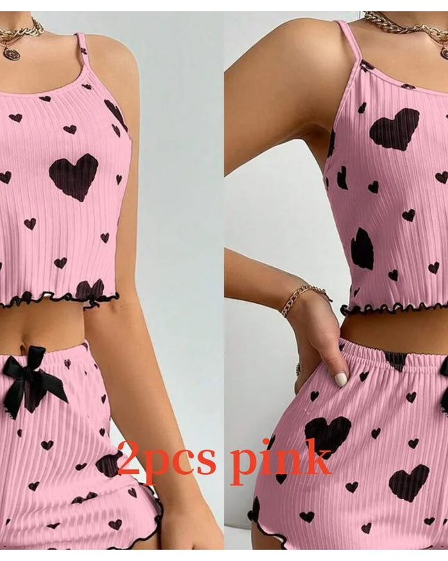 Pijama 2 Piezas Mujer Estampado Amor / 2-Piece Love Print Pajama Set Women