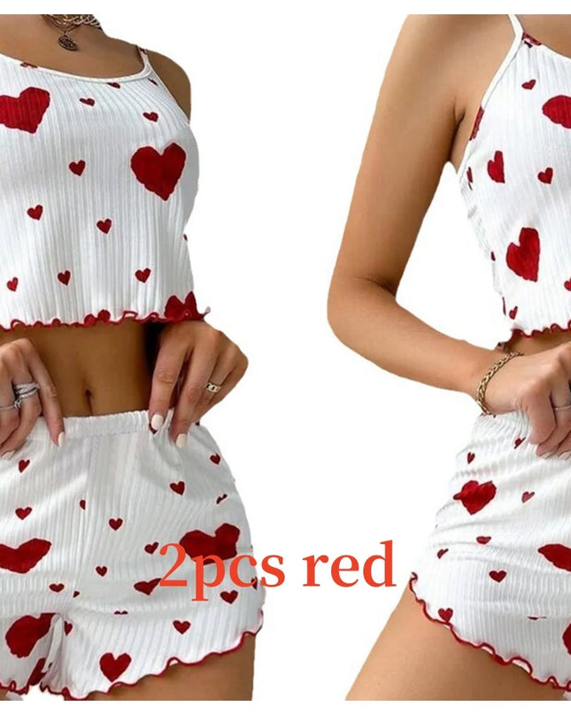 Pijama 2 Piezas Mujer Estampado Amor / 2-Piece Love Print Pajama Set Women