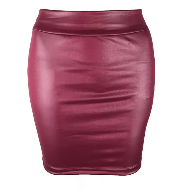 Mini Skirt - Elastane with Shiny Finish