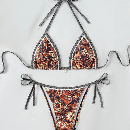 Adjustable Triangle Bikini – Floral Design