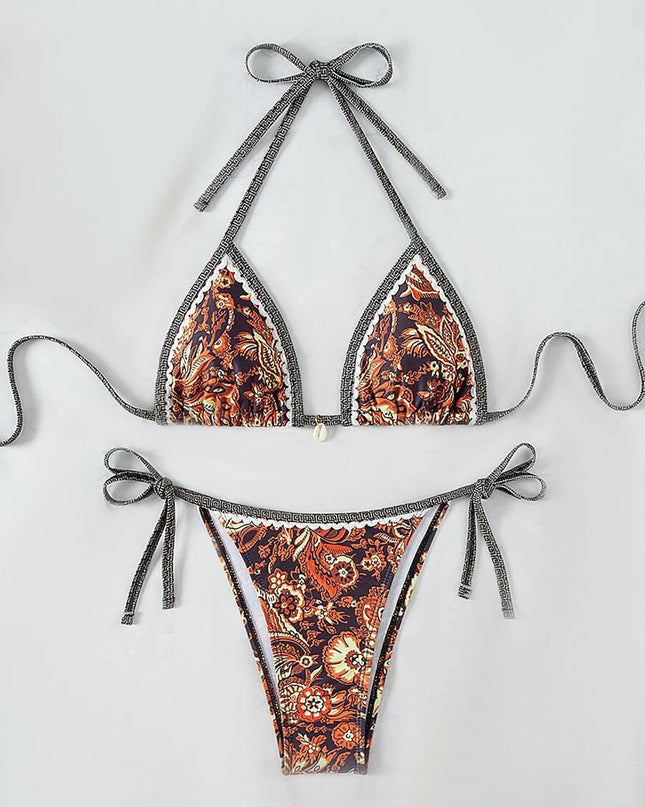 Adjustable Triangle Bikini – Floral Design