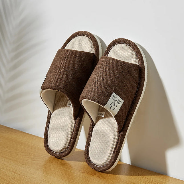 Pantuflas de Lino para el Hogar - Cómodas, Frescas y Unisex