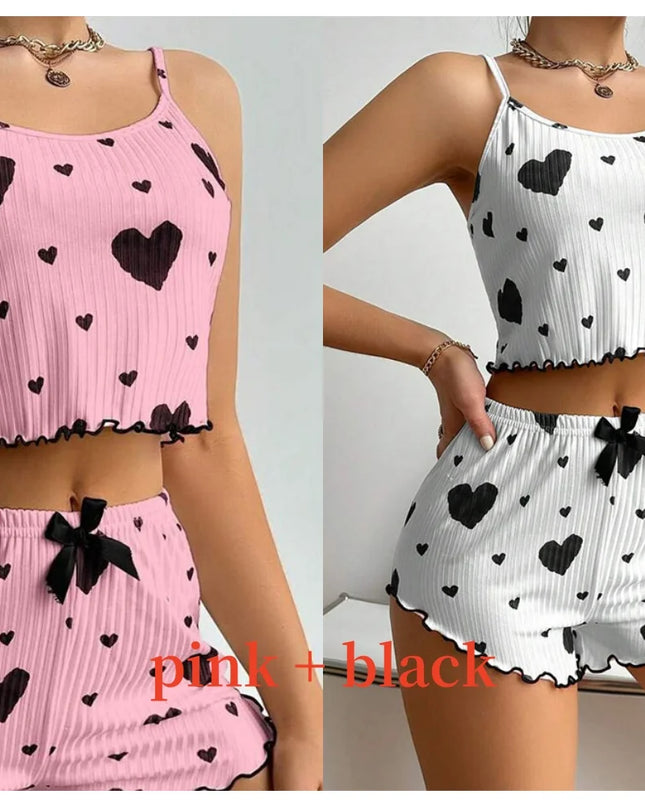 Pijama 2 Piezas Mujer Estampado Amor / 2-Piece Love Print Pajama Set Women