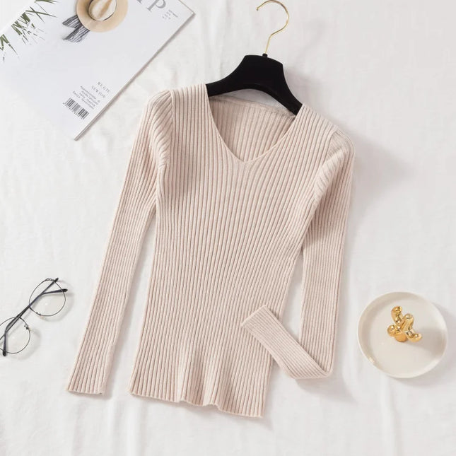 Casual long-sleeve sweater -Suéter casual de manga larga