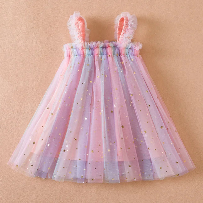 Vestido Infantil de Princesa con Brillos y Diseño Encantador - Girls’ Princess Dress with Sparkles and Charming Design
