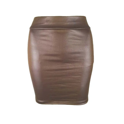 Mini Skirt - Elastane with Shiny Finish