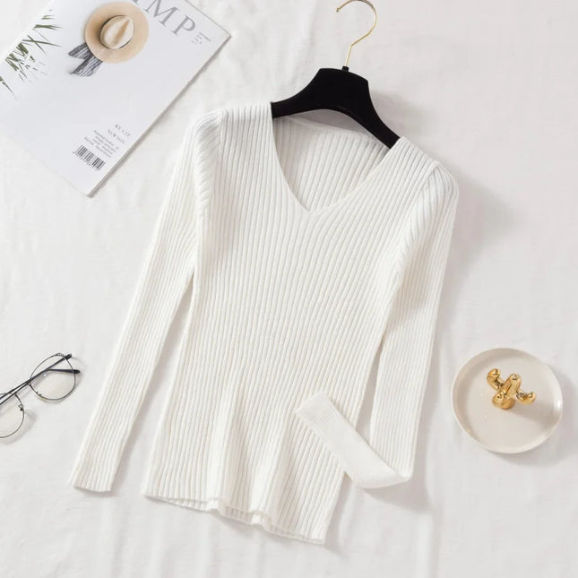 Casual long-sleeve sweater -Suéter casual de manga larga