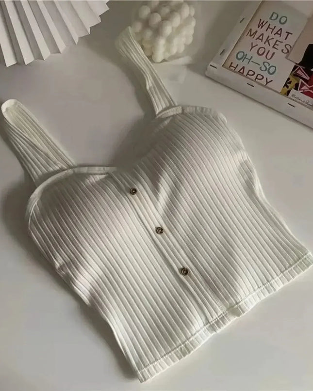 Top corto Y2K con tirantes - Y2K Crop Top with Straps