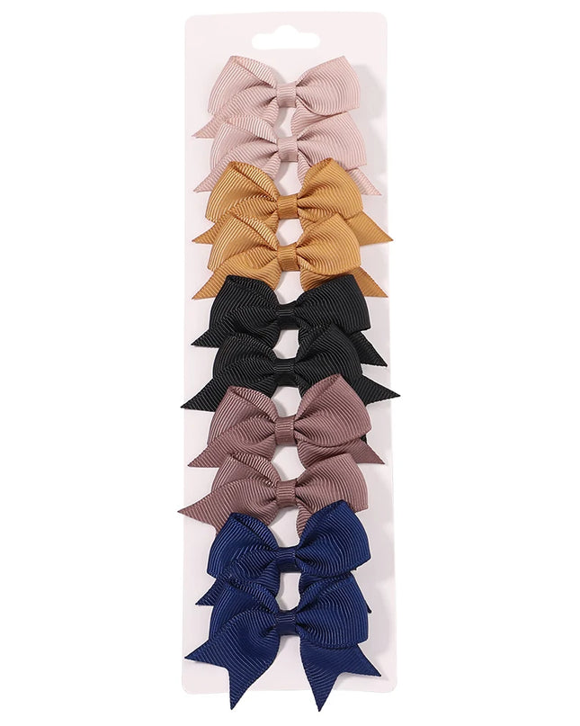 Girls’ bow hair clip set -Set de pinzas con lazo para niñas