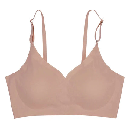 Seamless push up bralette with removable padding -Bralette sin costuras con push up y relleno extraíble