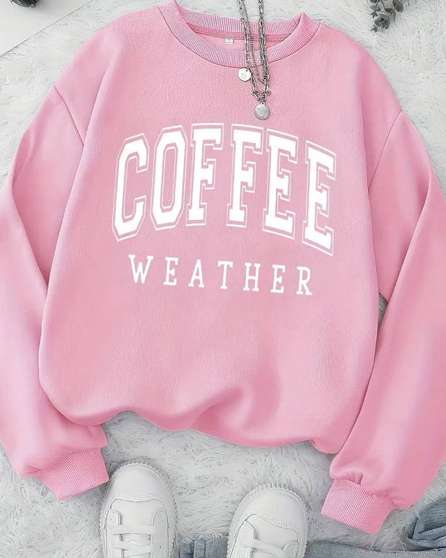 Women’s velvet hoodie with letter print. -Jersey de terciopelo con capucha y estampado para mujer