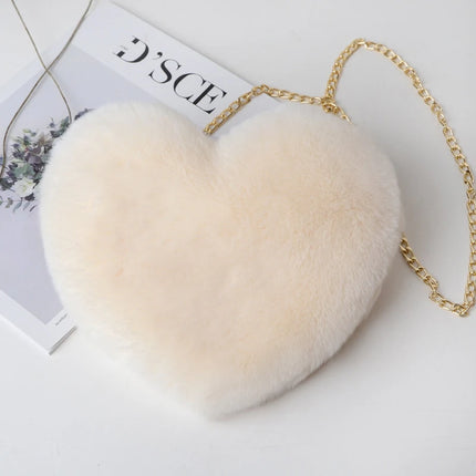 Bolso  forma de corazón, felpa suave -  Heart-Shaped Bag, Soft Plush