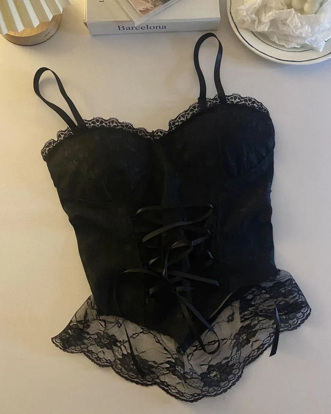 Crop tops  Corsé Encaje. - Lace Corset Crop Tops