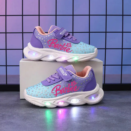Tenis LED Iluminados para Niñas -  Barbie LED light sneakers for girls