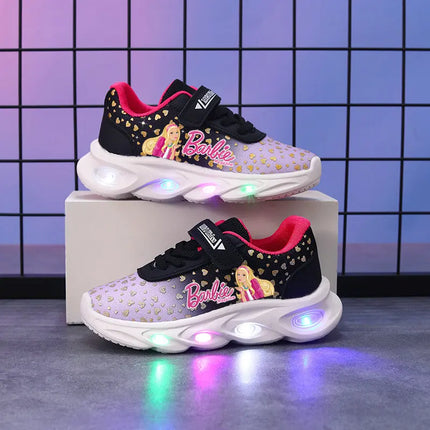Tenis LED Iluminados para Niñas -  Barbie LED light sneakers for girls