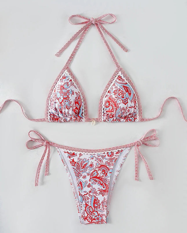 Adjustable Triangle Bikini – Floral Design
