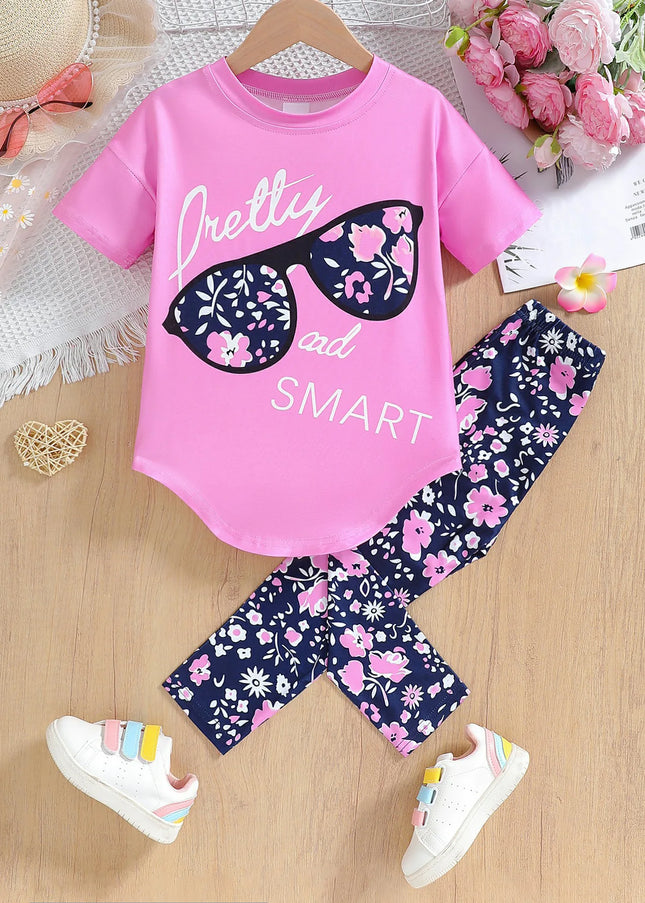 Conjunto Niña Algodón Manga Corta / Girl Set Cotton Short Sleeve