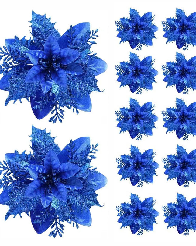 Flores de noche buena para tu árbol / Poinsettia flowers for your tree