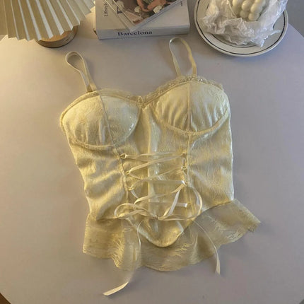 Crop tops  Corsé Encaje. - Lace Corset Crop Tops