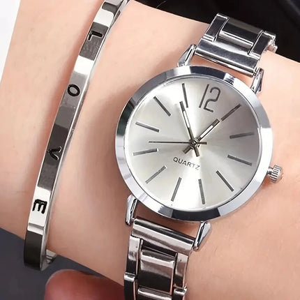 Reloj  Sofisticado para Mujer con Cuarzo y Detalles Brillantes - Sophisticated Women’s Quartz Watch with Sparkling Details