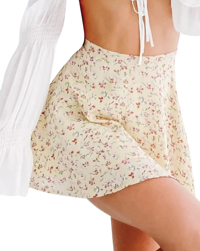 Floral Skirt - Soft Fabric Casual and Romantic Style