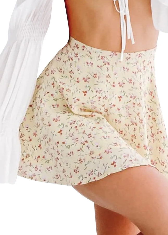 Floral Skirt - Soft Fabric Casual and Romantic Style