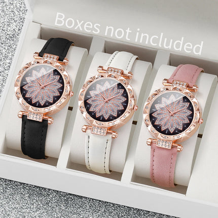 Relojes de Pulsera con Esfera de Corazón y diamantes Imitacion - Heart Dial Wristwatch with Imitation Diamonds