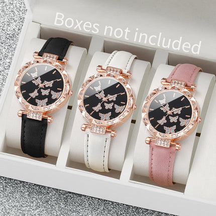 Relojes de Pulsera con Esfera de Corazón y diamantes Imitacion - Heart Dial Wristwatch with Imitation Diamonds