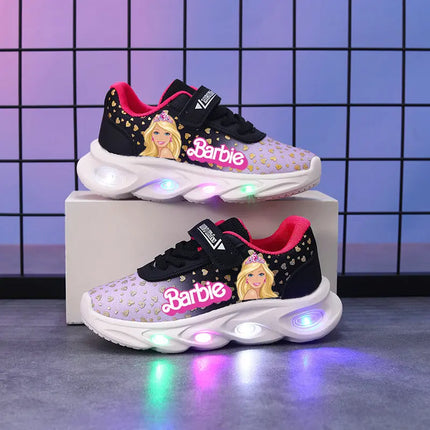 Tenis LED Iluminados para Niñas -  Barbie LED light sneakers for girls