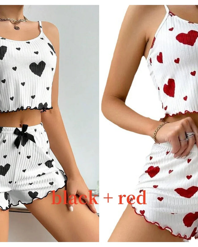 Pijama 2 Piezas Mujer Estampado Amor / 2-Piece Love Print Pajama Set Women