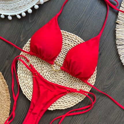 Bikini Set - Two-Piece Triangular Thong