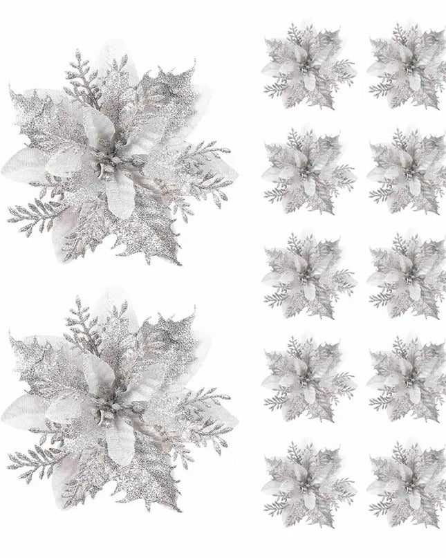 Flores de noche buena para tu árbol / Poinsettia flowers for your tree