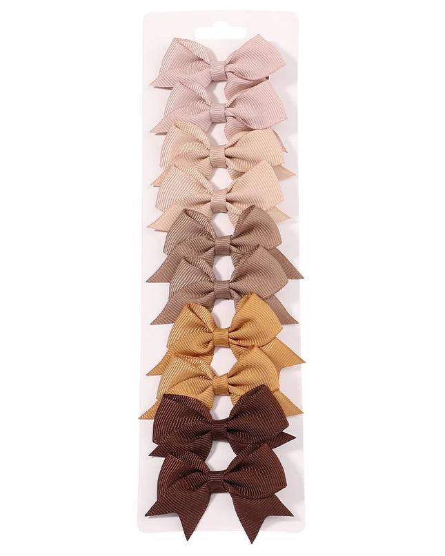 Girls’ bow hair clip set -Set de pinzas con lazo para niñas