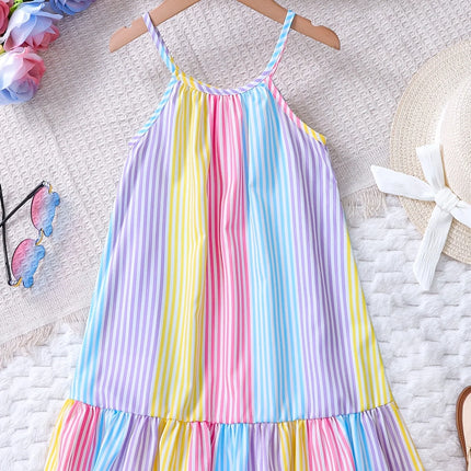 Vestido Verano Niña Rayas Volantes / Summer Dress Girl Striped Ruffles