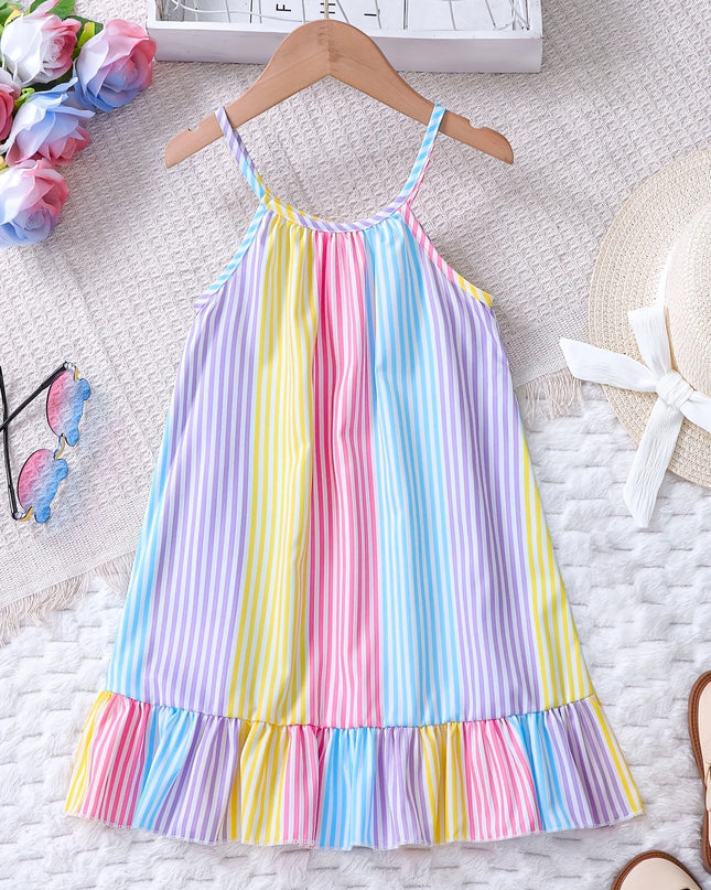 Vestido Verano Niña Rayas Volantes / Summer Dress Girl Striped Ruffles