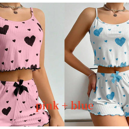 Pijama 2 Piezas Mujer Estampado Amor / 2-Piece Love Print Pajama Set Women