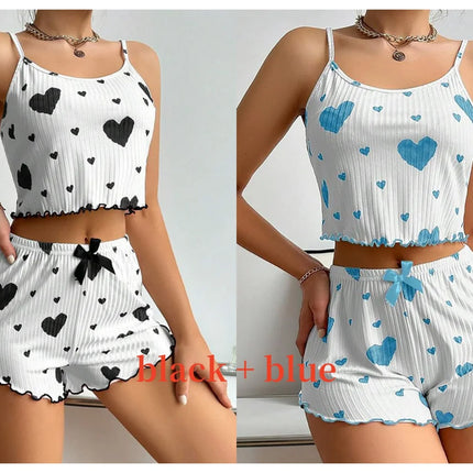 Pijama 2 Piezas Mujer Estampado Amor / 2-Piece Love Print Pajama Set Women