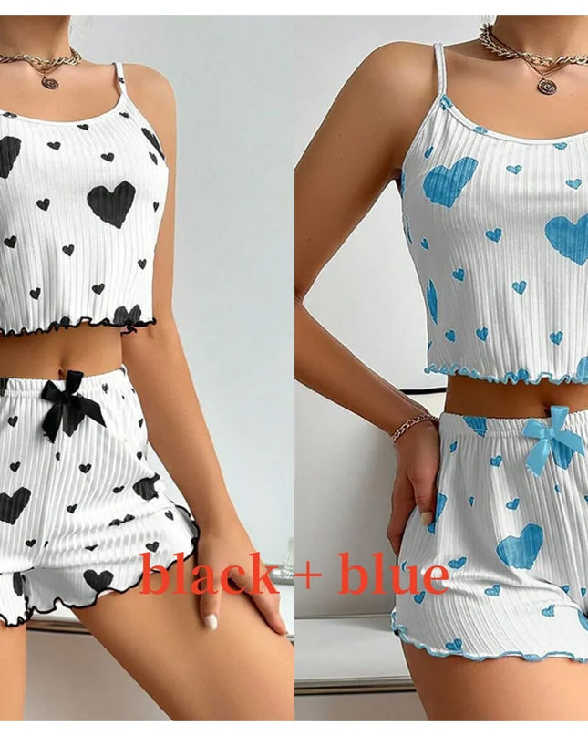 Pijama 2 Piezas Mujer Estampado Amor / 2-Piece Love Print Pajama Set Women
