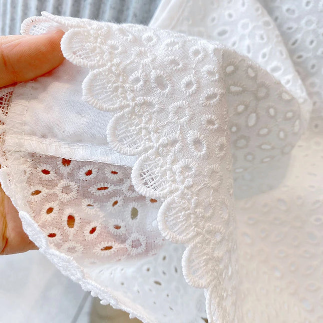 Conjunto Verano Niña Encaje Calado / Summer Set Girl Hollow Lace