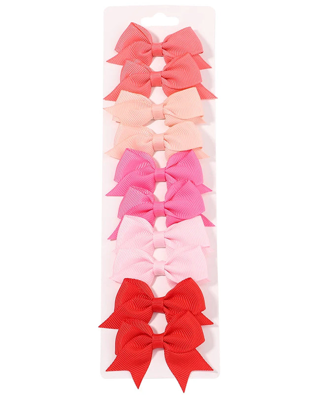 Girls’ bow hair clip set -Set de pinzas con lazo para niñas