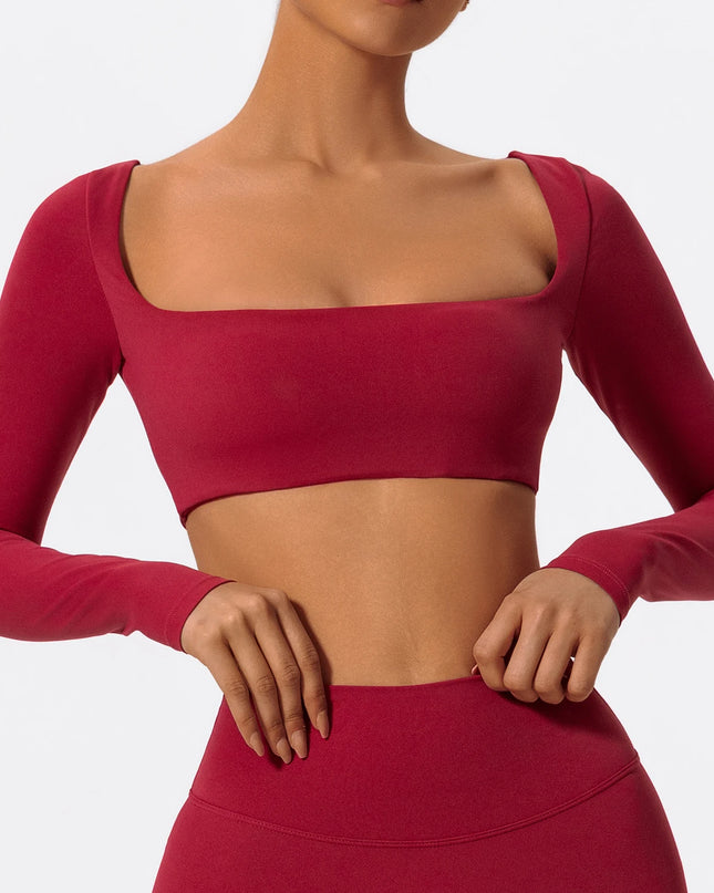 Women’s Long Sleeve Sports T-Shirt – Yoga Gym Running Fitness