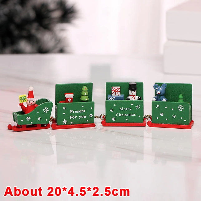 Tren de madera de navidad | Wooden Christmas train